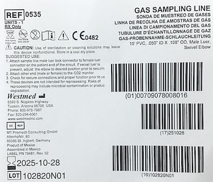 Westmed Gas Sampling Line With Swivel Elbow